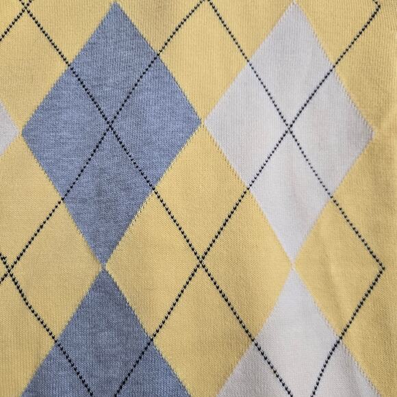 Club Room Men Vtg Y2K Preppy Estate Ivy League Golf Argyle V Neck Sweater Vest M - Picture 4 of 9